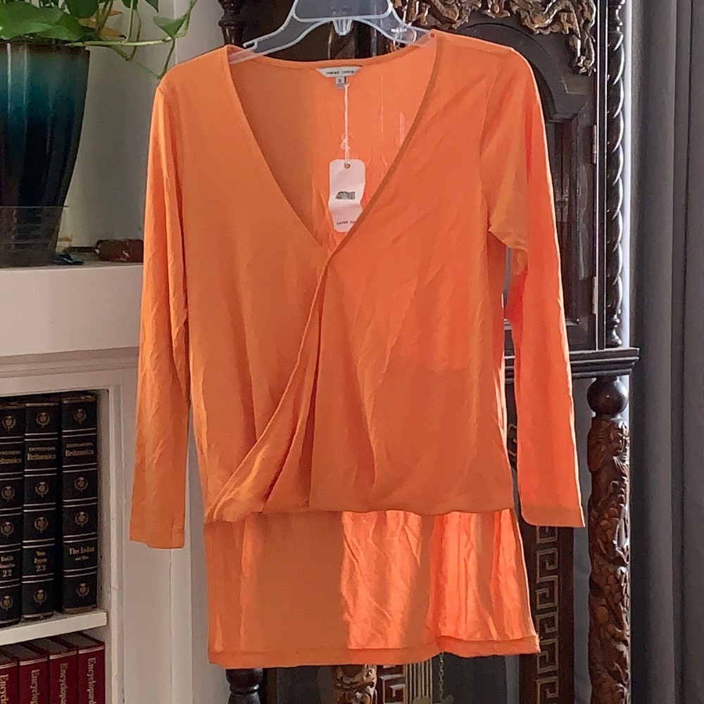 New Naked Zebra Tunic Top High Low Hem, Size Sm